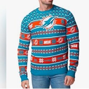 NWT NFL Miami Dolphins Ugly Christmas Sweater Medium